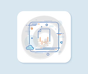 Recovery file line icon. Backup data sign. Restore document. Vector