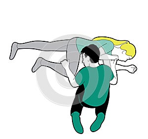 Recovery position illustration