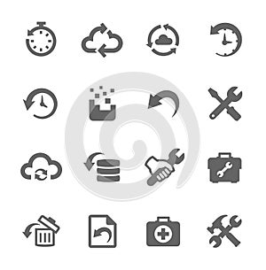 Recovery and repair icons