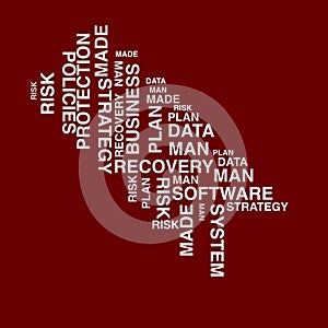 Recovery word cloud on white