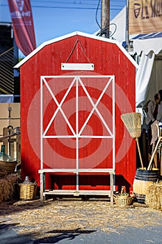 Recreated door of an American barn photo