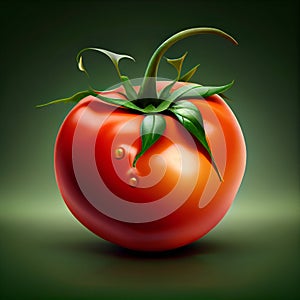 Recreation artistic of pretty red tomato