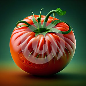 Recreation artistic of pretty red tomato