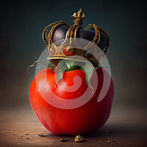 Recreation artistic of pretty red tomato