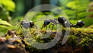 Black ants in the ground