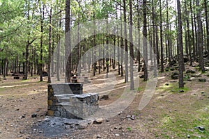 Recreation place in the woods in Gran Canaria