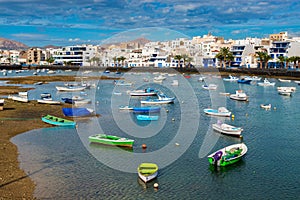 Recreational Boats in Harbor of Arrecife Lanzarote