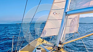 Recreational sailing on a yacht in the Philippines.