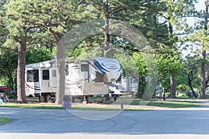 Recreational vehicles RV and camper park near Dallas, Texas