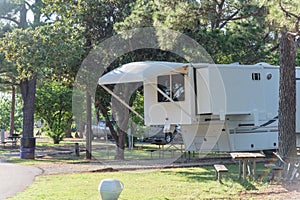 Recreational vehicles RV and camper park near Dallas, Texas