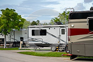 Recreational vehicles RV at a campground