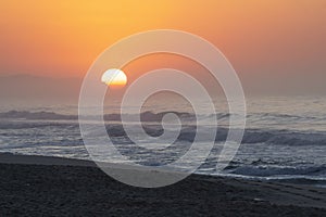 Recreio dos Bandeirantes beach at sunrise