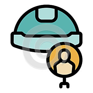 Recruit worker icon vector flat