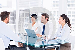 Recruiters checking the candidate during job interview