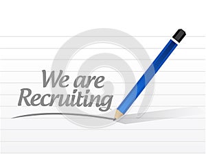 We are recruiting message illustration design