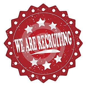 We are recruiting red stamp