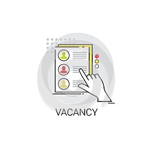 Recruitment Candidate Job Position Vacancy Icon Business Concept