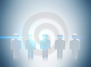 Recruitment concept people icons grey