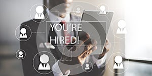 Recruitment Hiring Career job Employment Concept