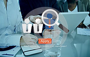 Recruitment Hiring Employment Job Seekers Concept photo