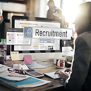 Recruitment Job Work Vacancy Search Concept