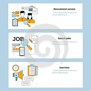 Recruitment service, Search jobs, Interview