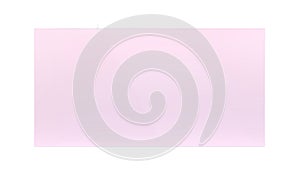 Rectagle transparent glass with a pink tint, realistic plate. Acrylic or glass texture frame. Png