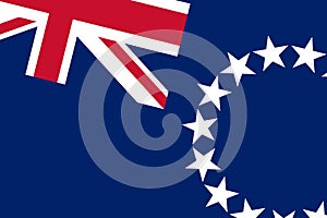Rectagular flag cutout of Cook Islands