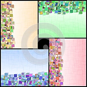 Rectangle Background Vertical Information Color Abstract Set