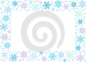 Rectangle backround with snowflakes