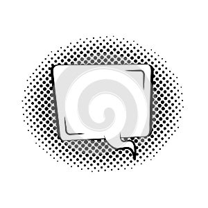 Rectangle blank speech bubble flat icon vector isolated.
