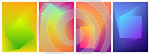 Rectangle Blend To Square, Background Colorful Design Collection