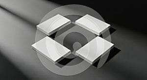 Rectangle blocks arrangement light shadow graphic design composition