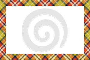 Rectangle borders and Frames vector. Border pattern geometric vintage frame design. Scottish tartan plaid fabric texture. Template