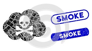 Rectangle Collage Toxic Smoke with Distress Smoke Stamps