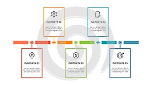 Rectangle concept for infographic with 5 steps, options, parts or processes. Business data visualization.