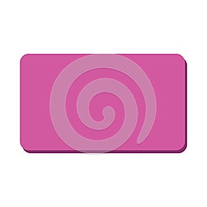 Rectangle 2D basic shape vector illustration, cute math geometric shape