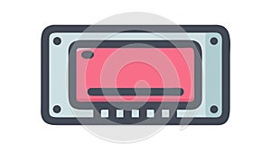 Rectangle with Dots Flat Design UI UX Element, vector design Generative AI