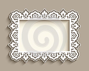 Rectangle frame with lace border