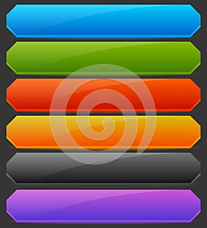 Rectangle horizontal bright, colorful button, banner backgrounds