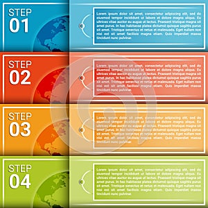 rectangle infographic business template 4 steps and essentials for success