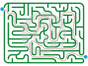 Rectangle maze puzzle