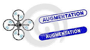 Rectangle Mosaic Flying Quadcopter with Distress Augmentation Seals