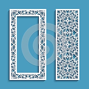 Rectangle panels with lace pattern