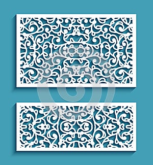 Rectangle panels with lace pattern