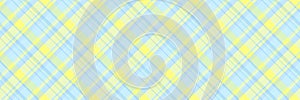 Rectangle pattern check seamless, contemporary texture textile tartan. Preppy plaid vector fabric background in light and yellow photo