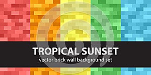 Rectangle pattern set Tropical Sunset