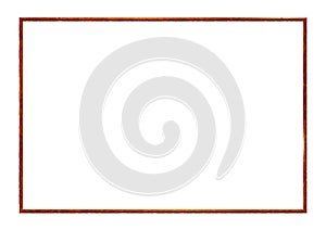 Rectangle rusty frame, realistic old metal isolated on white background. Corroded steel photoframe template. For picture. Vector