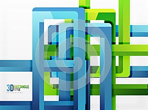 Rectangle tube elements, vector background