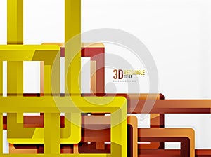 Rectangle tube elements, vector background